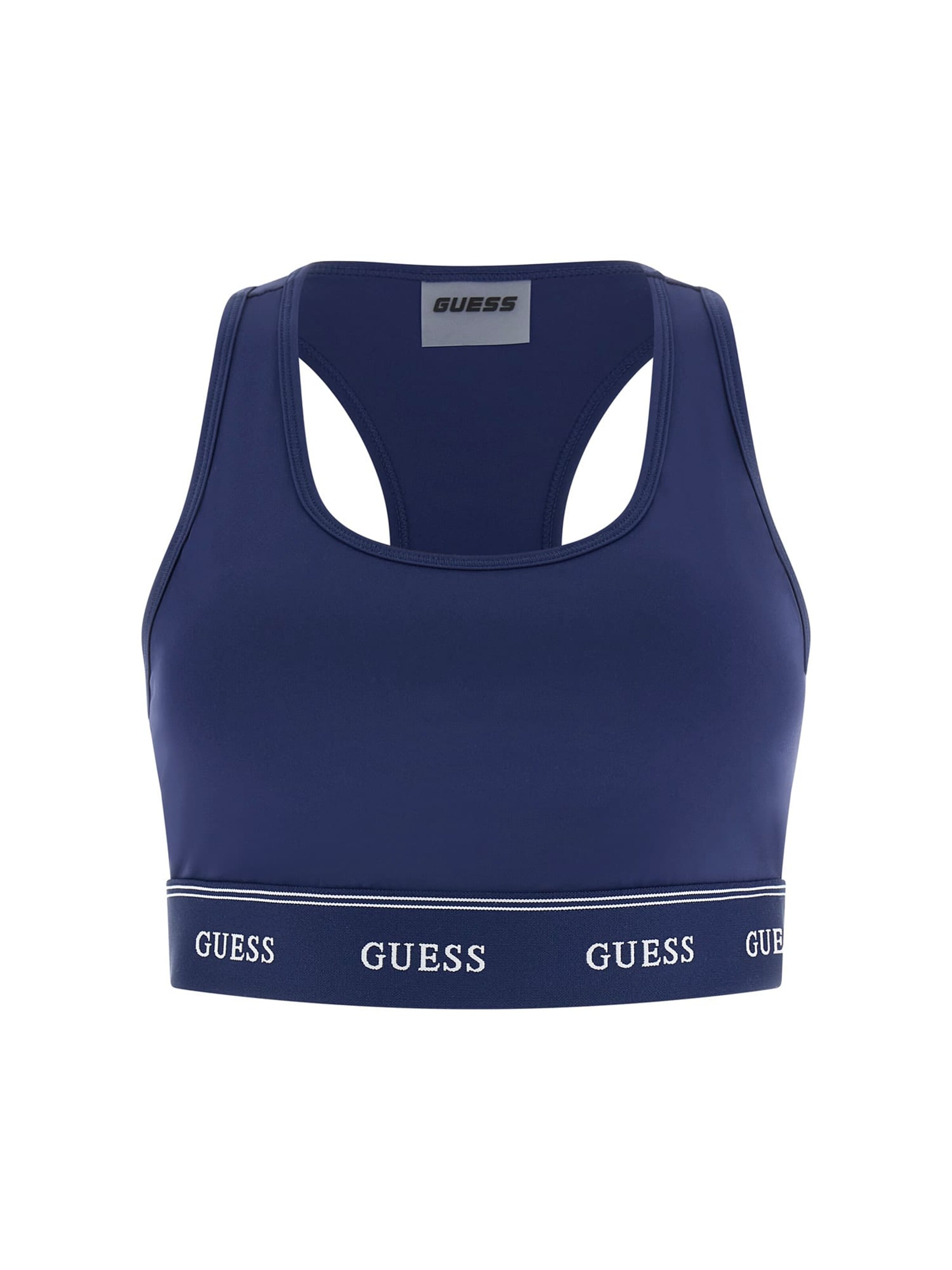 GUESS Bralette Sports Bra in Blue: front