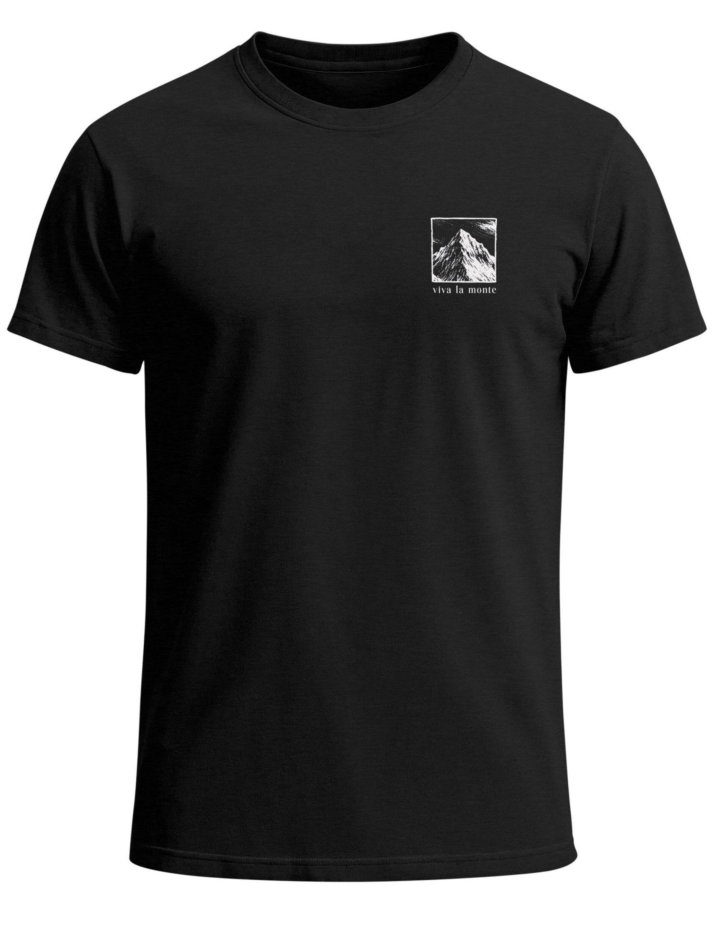Neverless Shirt 'viva la monte' in Black