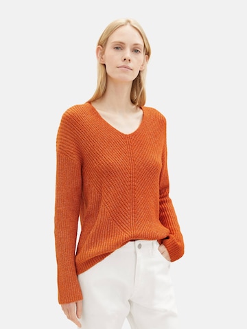 TOM TAILOR Sweater in Orange