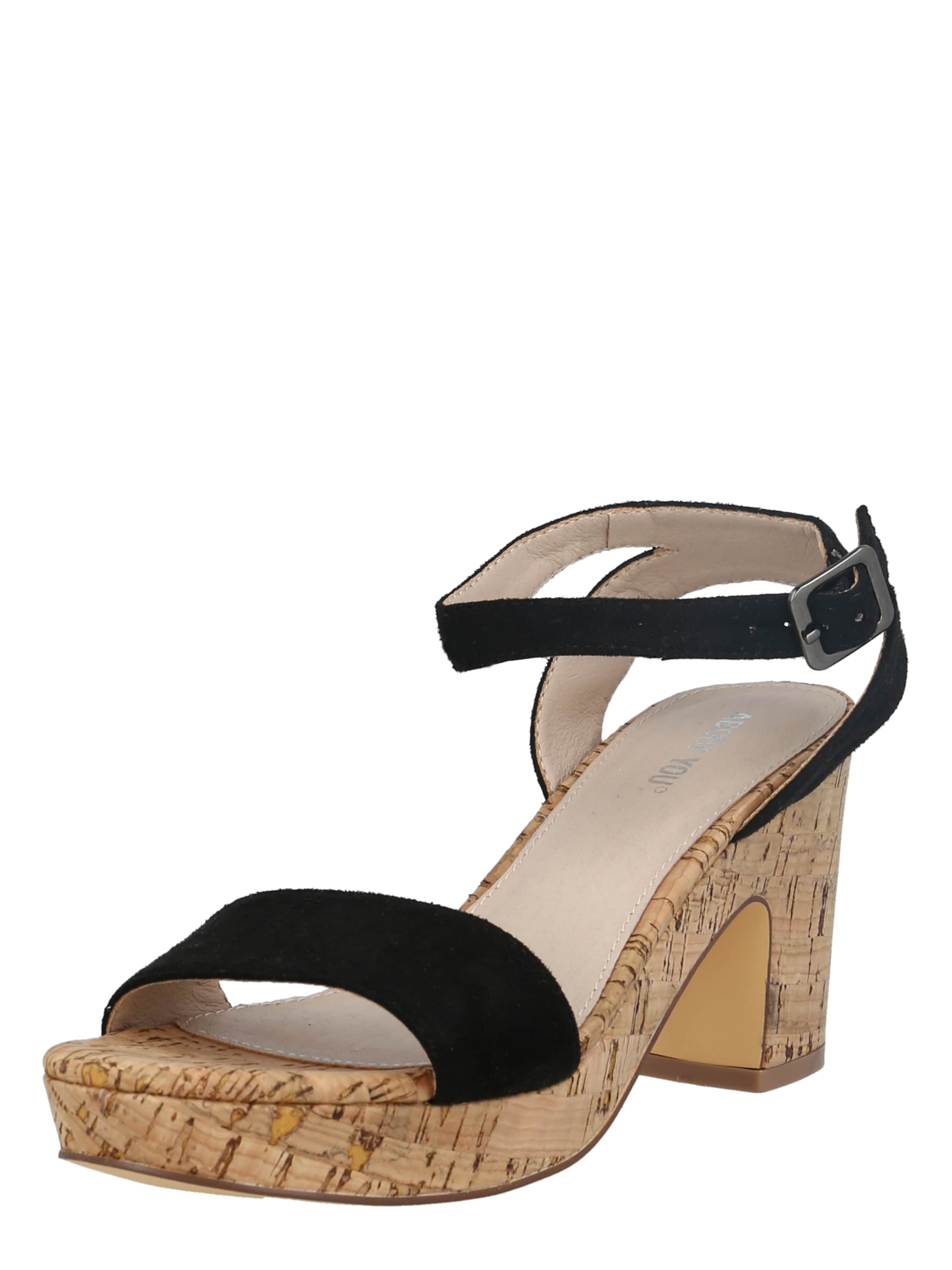 ABOUT YOU Sandals 'Jonna' in Black: front