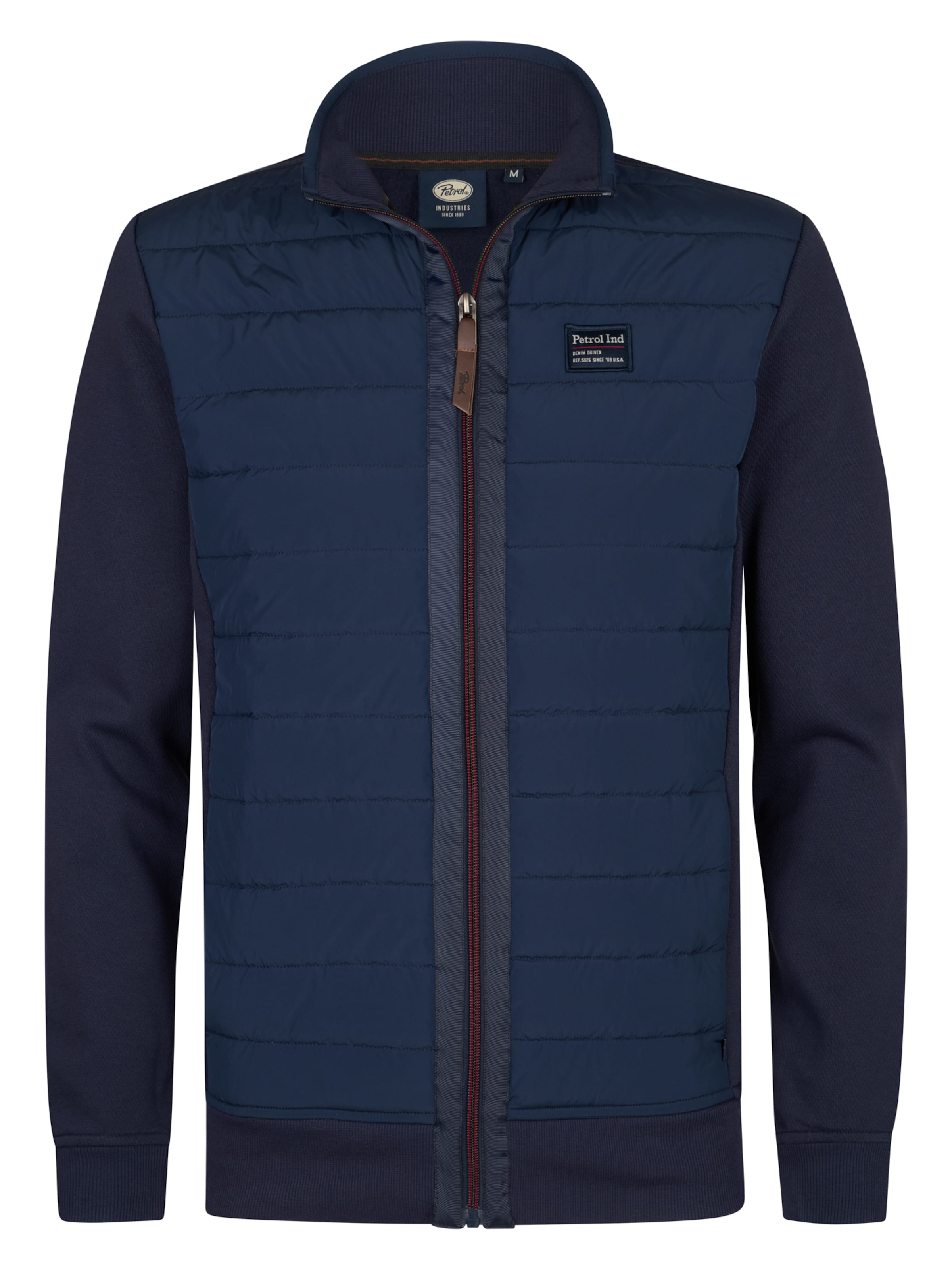Petrol Industries Sweatvest in Blauw: voorkant