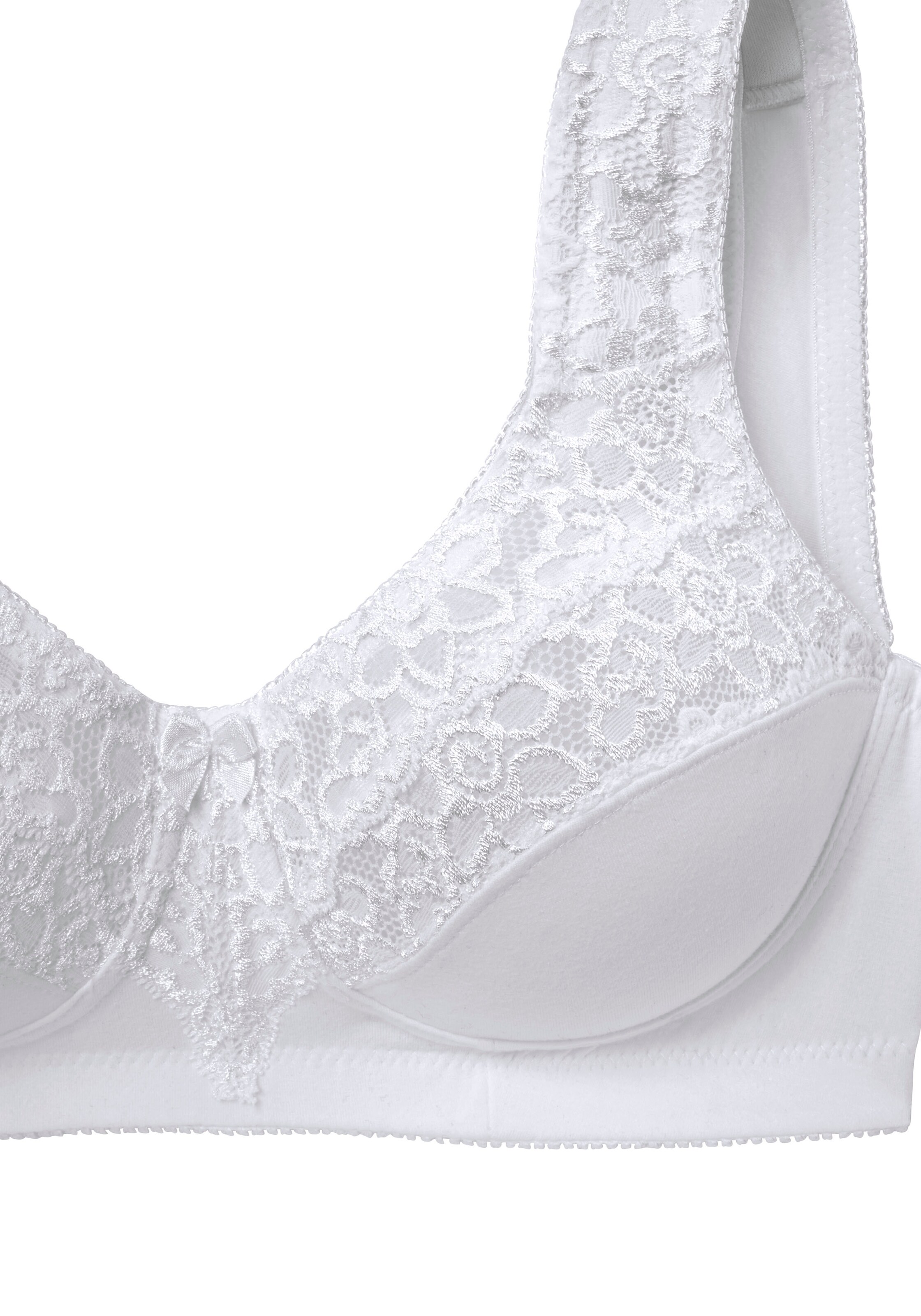 PETITE FLEUR Minimiser Bra in White