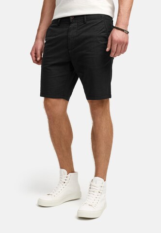 Regular Pantalon 'Hutchico' INDICODE JEANS en noir : devant