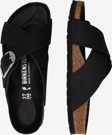 BIRKENSTOCK Pantolette 'SIENA Big Buckle' in Schwarz