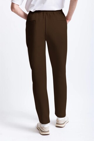 UNIQVIBE Slim fit Trousers in Brown