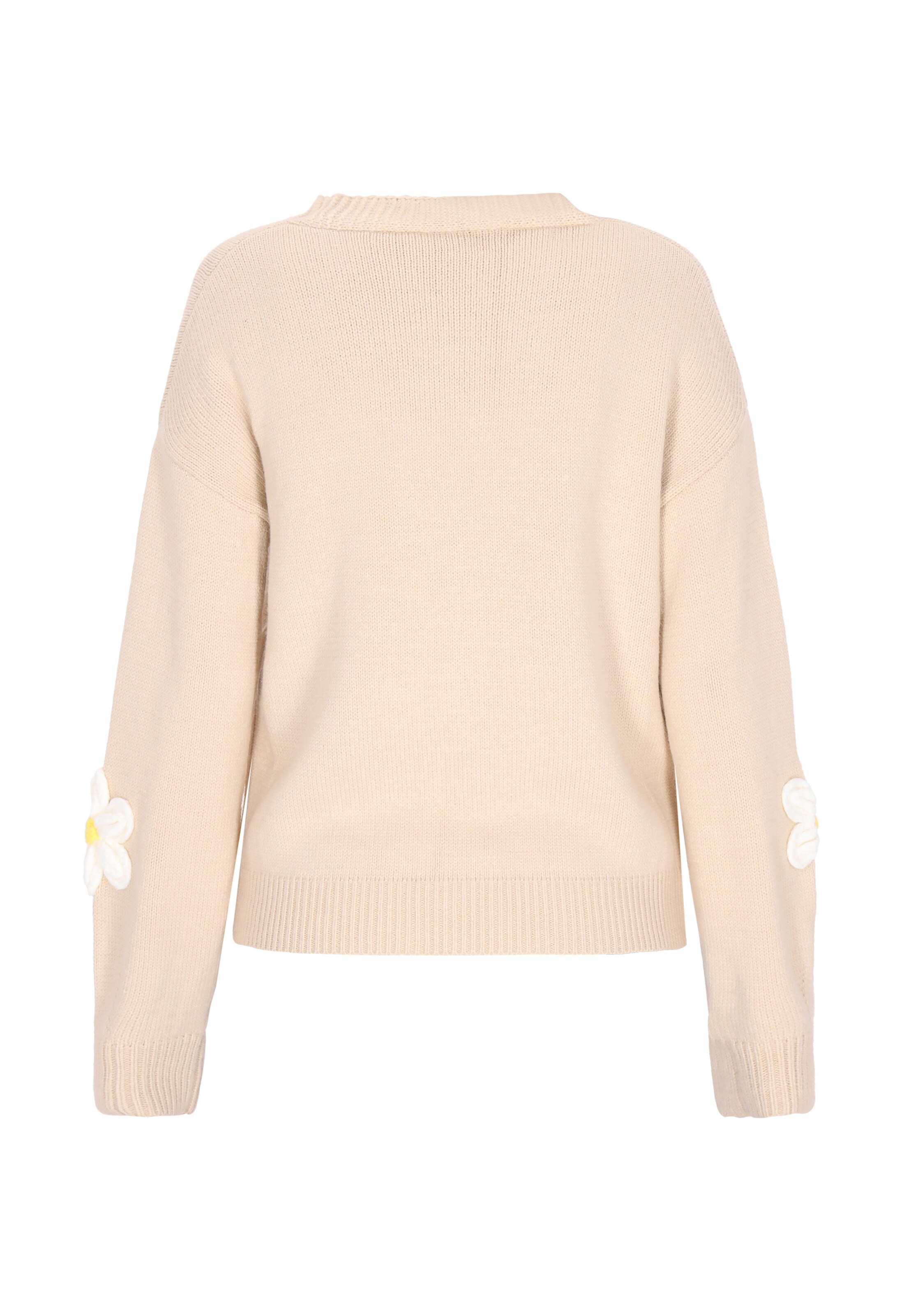 swirly Knit cardigan in Beige