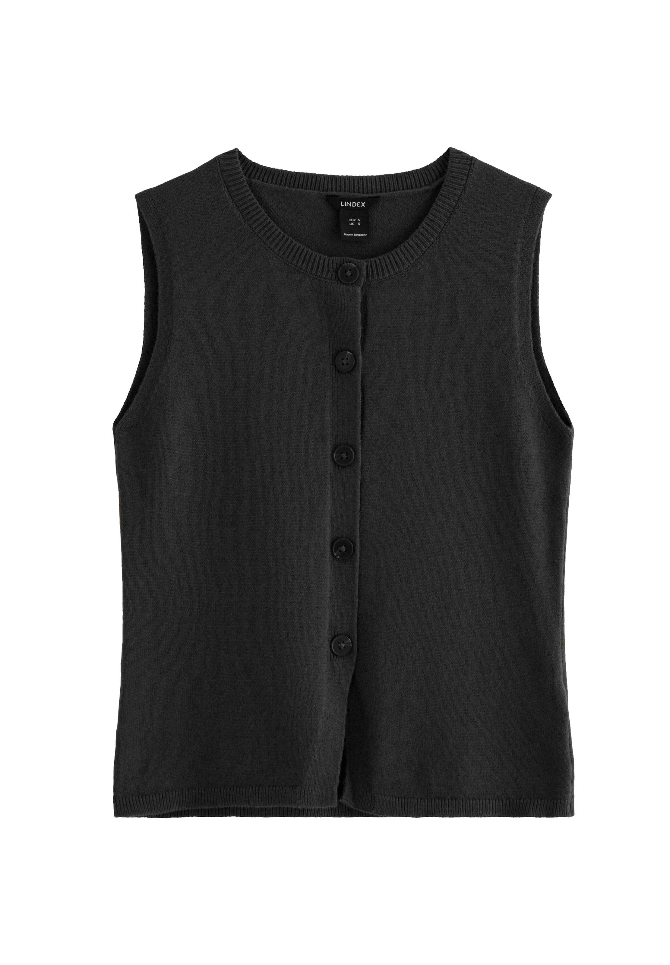 Lindex Pletená vesta 'Iris' – černá: přední strana