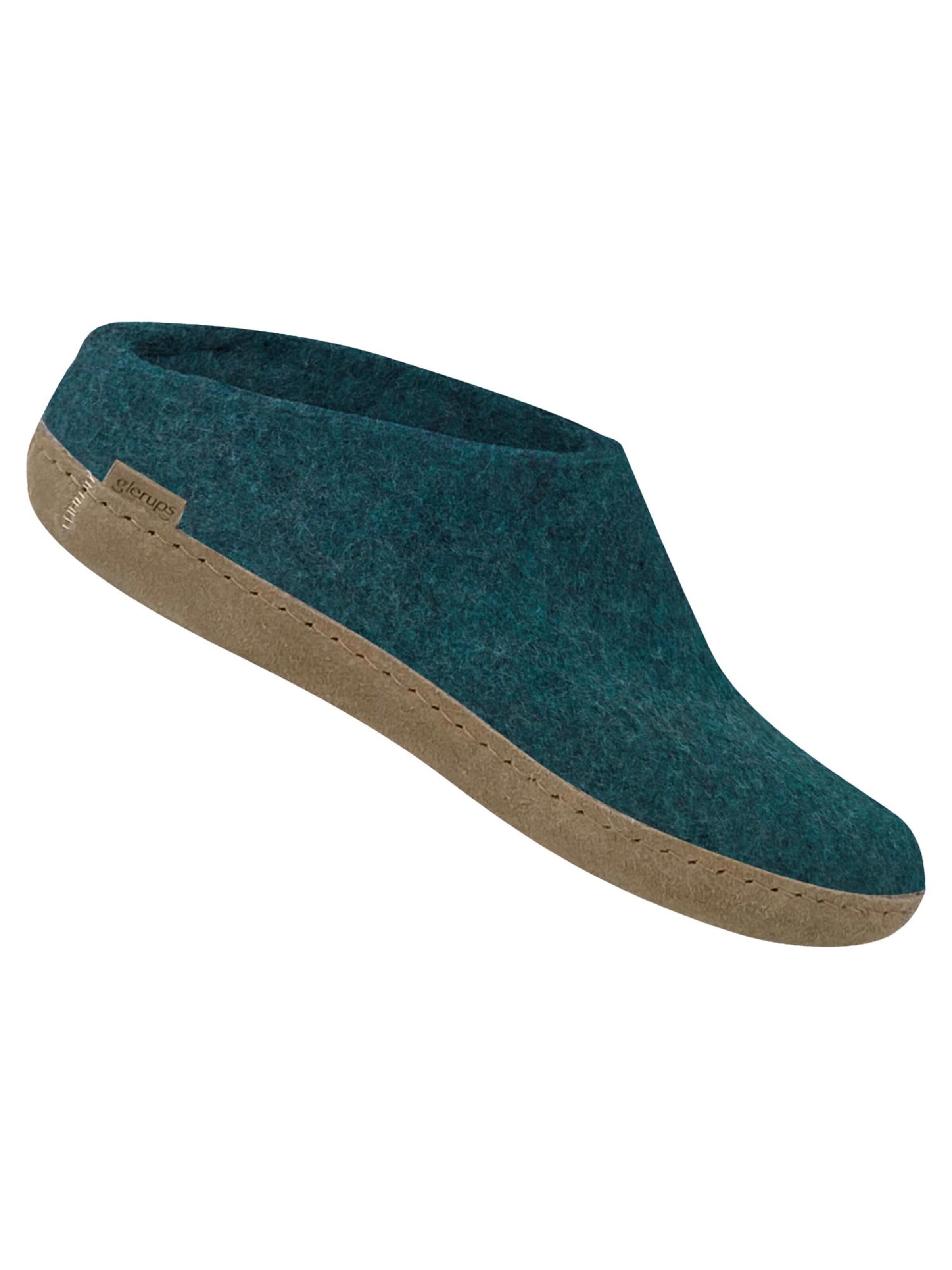 Glerups Slipper 'Ledersohle' in Blue