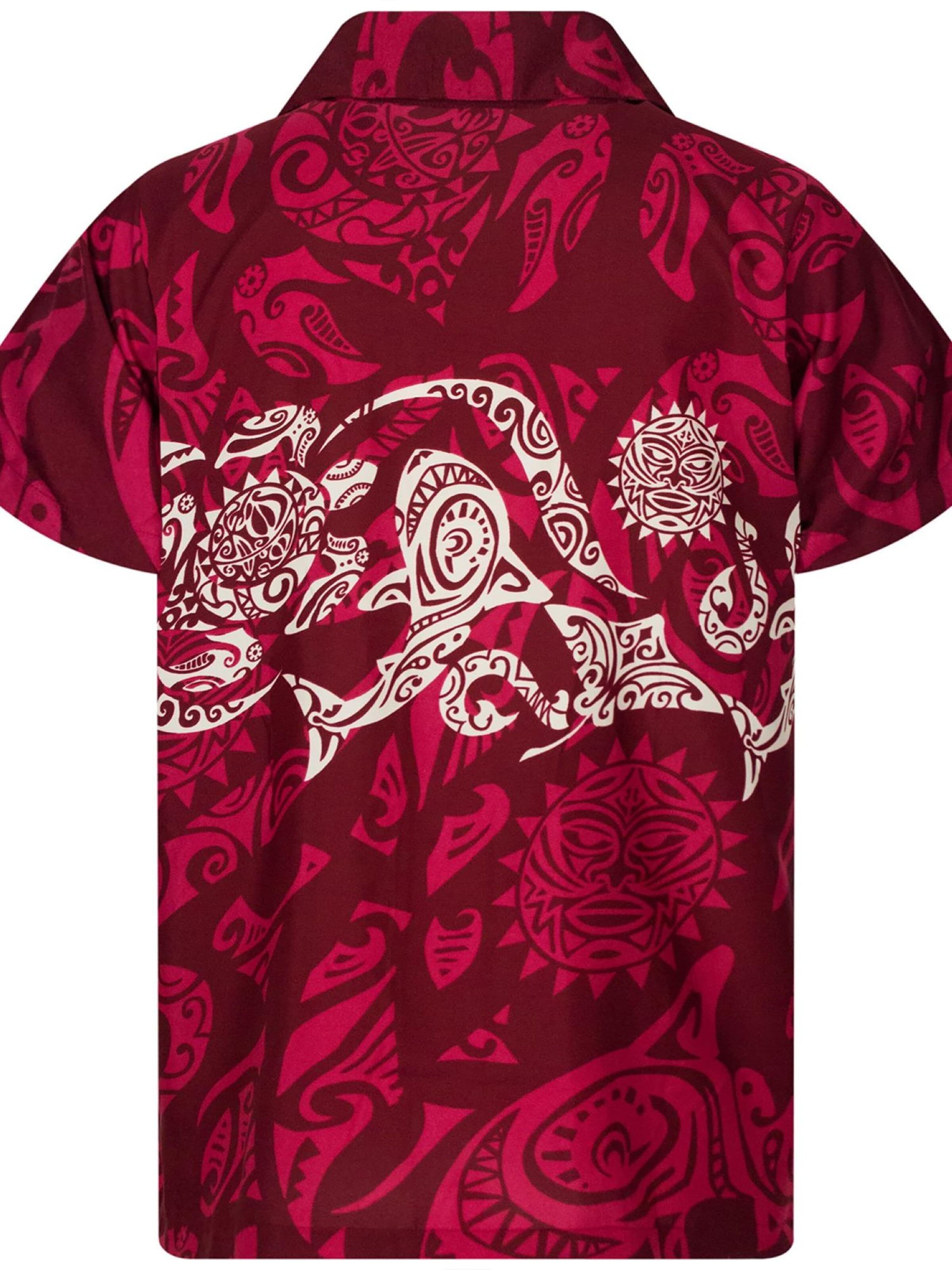 Maglietta 'Maori Chest' di King Kameha in rosso
