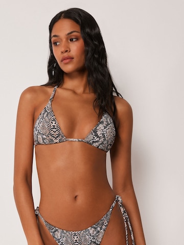 CALZEDONIA Triangel Bikinitop 'Classic Snake' in Schwarz