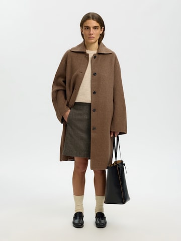 SELECTED Between-Seasons Coat 'SLWGERI' in Brown
