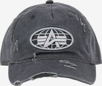 Cappello da baseball di ALPHA INDUSTRIES in nero: frontale