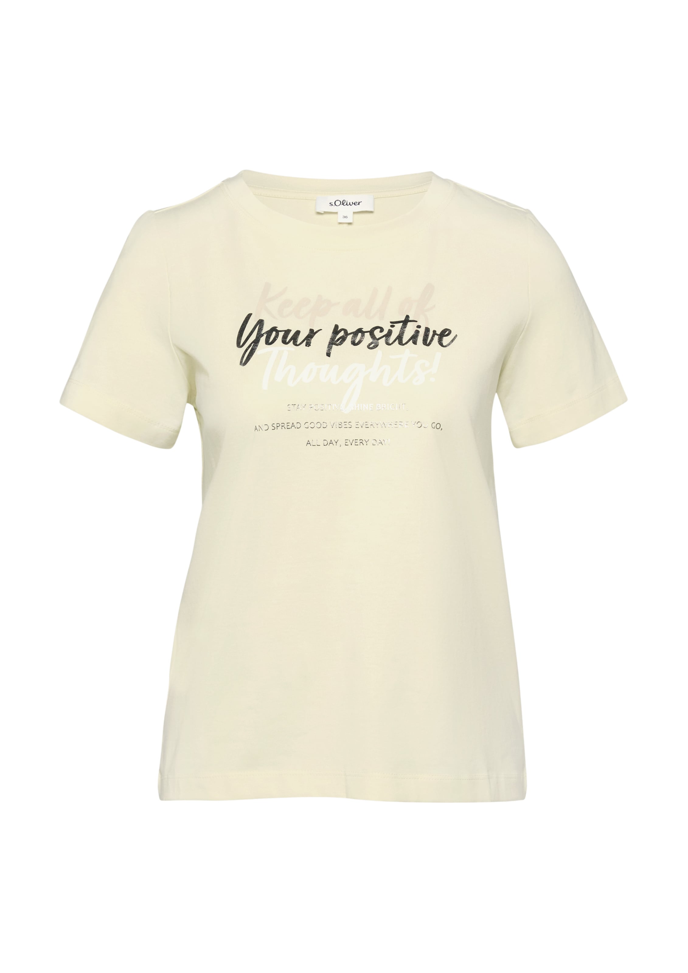 s.Oliver Μπλουζάκι σε κίτρινο: μπροστά