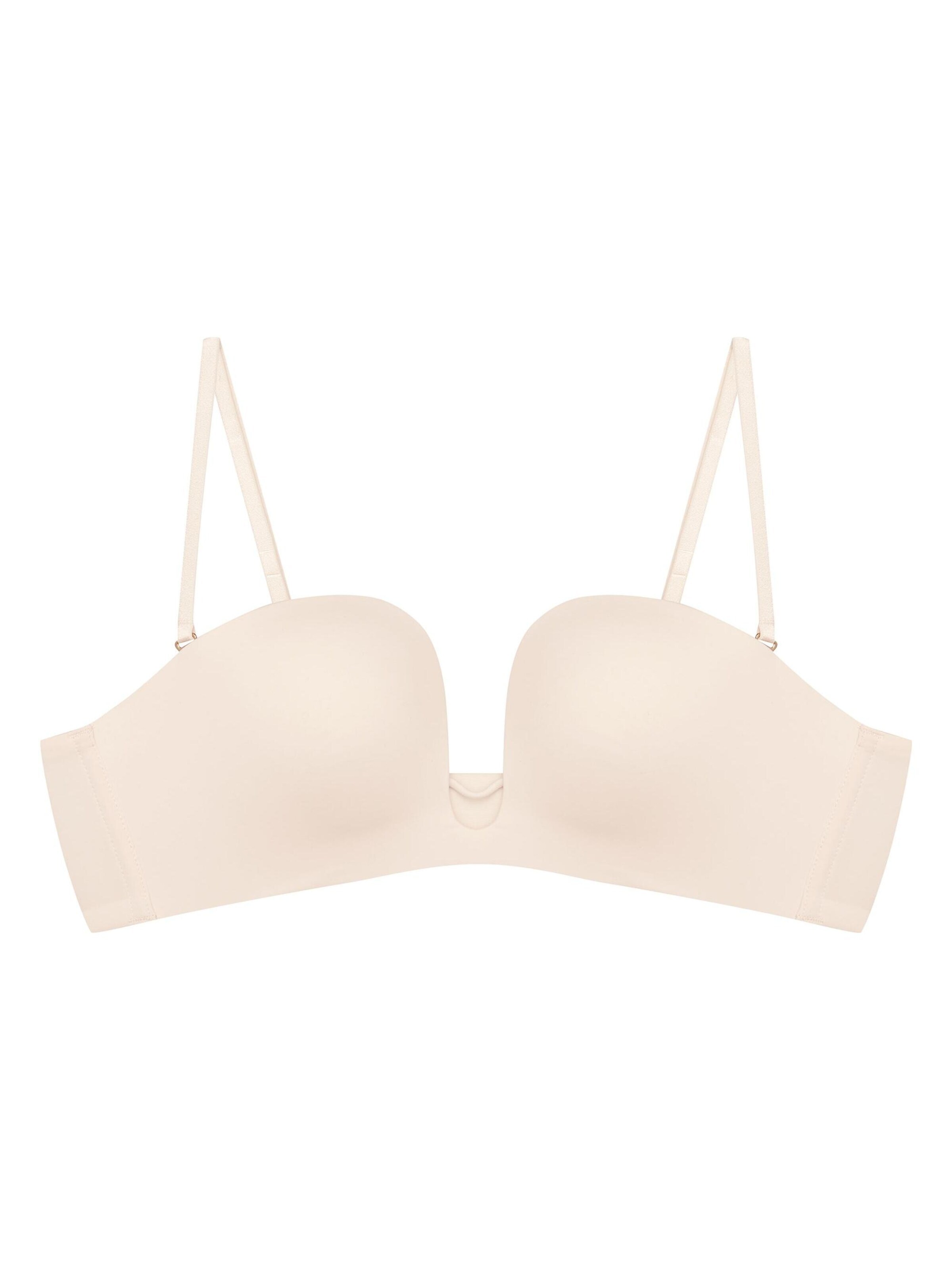 Push-up Reggiseno 'Push-up-BH Novelty, Balconette-Cups, glatte Cups' di ESOTIQ in beige