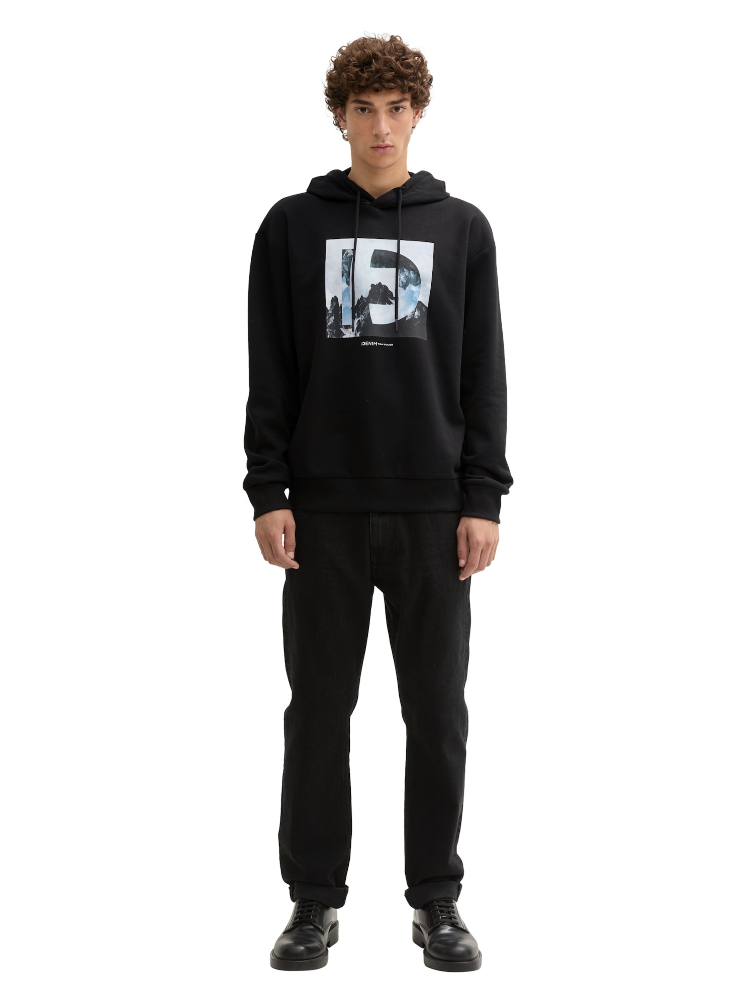 TOM TAILOR Trui in Zwart: voorkant