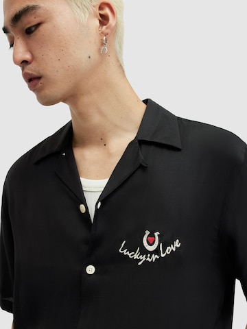 AllSaints - Regular Fit Camisa 'CHANCEUX' em preto