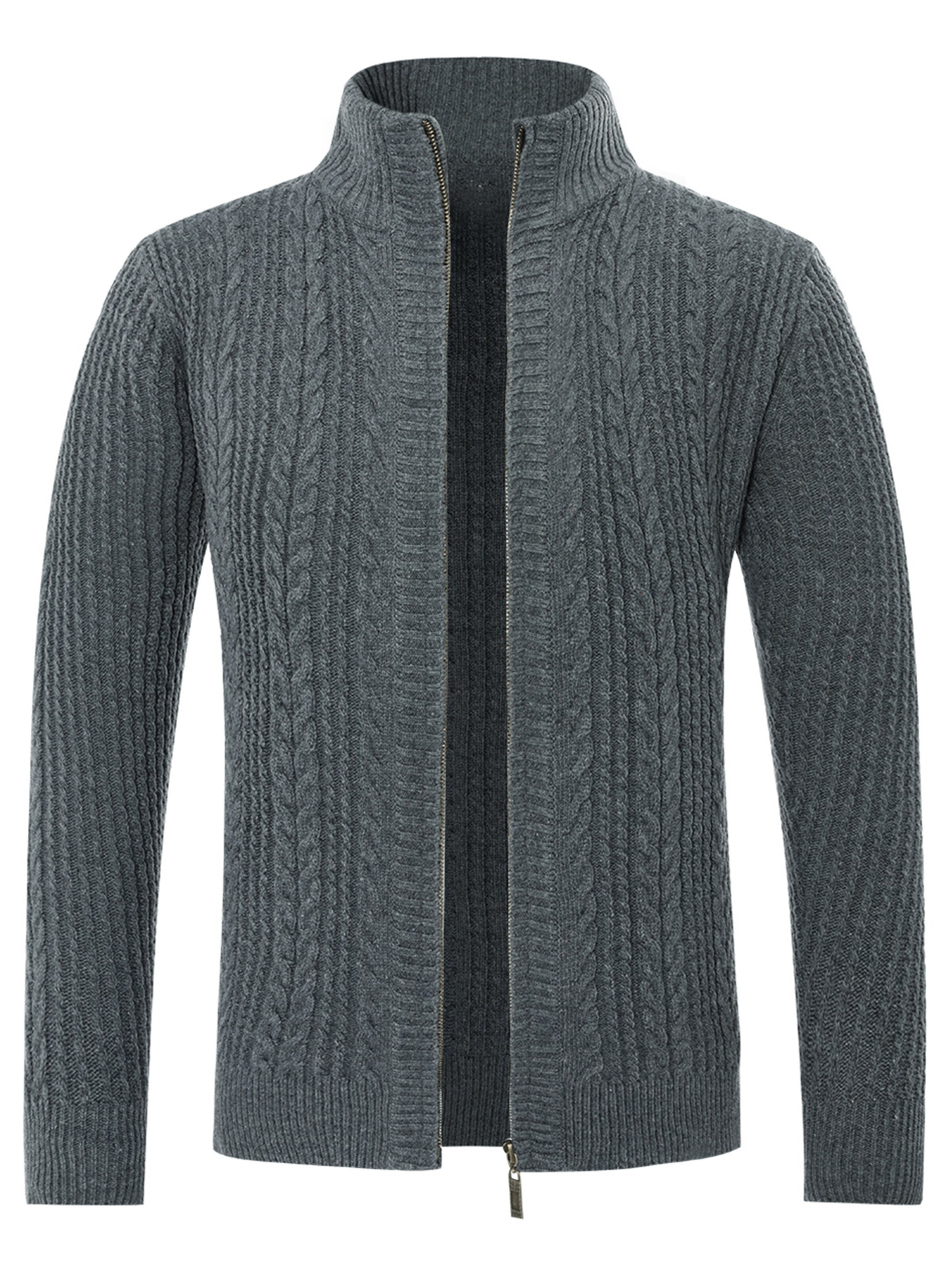 YOUTHUP Strickjacke 'Schmiegsam'‌‌‌ in Grau: Vorderseite