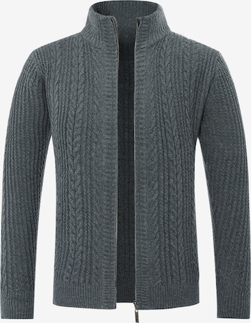 YOUTHUP Strickjacke 'Schmiegsam' in Grau: Vorderseite
