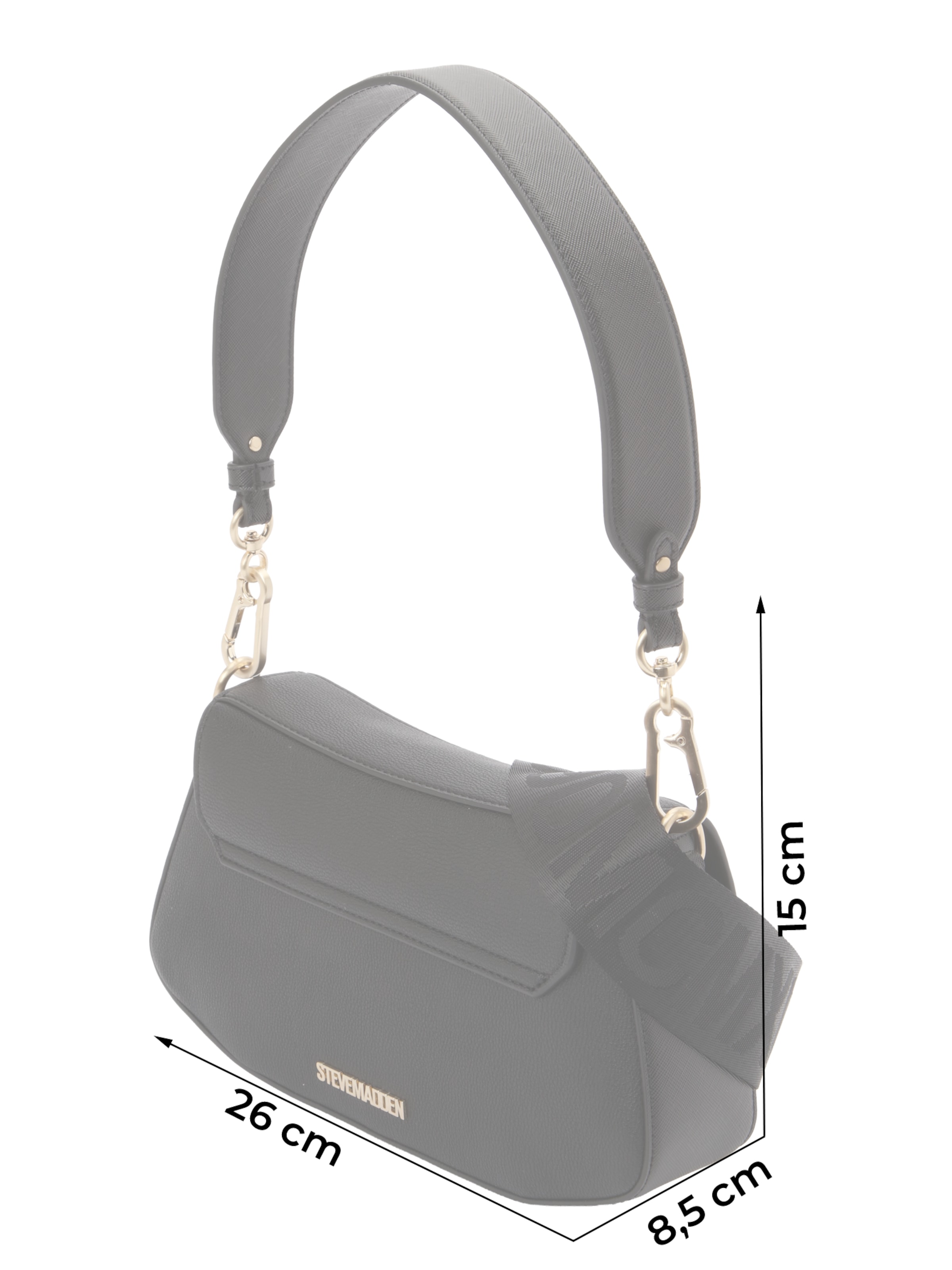 STEVE MADDEN Kabelka na rameno - Čierna