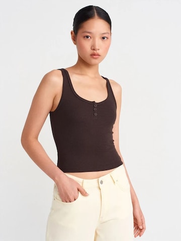 Dilvin Blouse in Brown: front