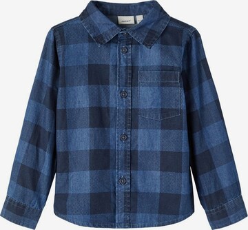 NAME IT Button Up Shirt in Blue: front