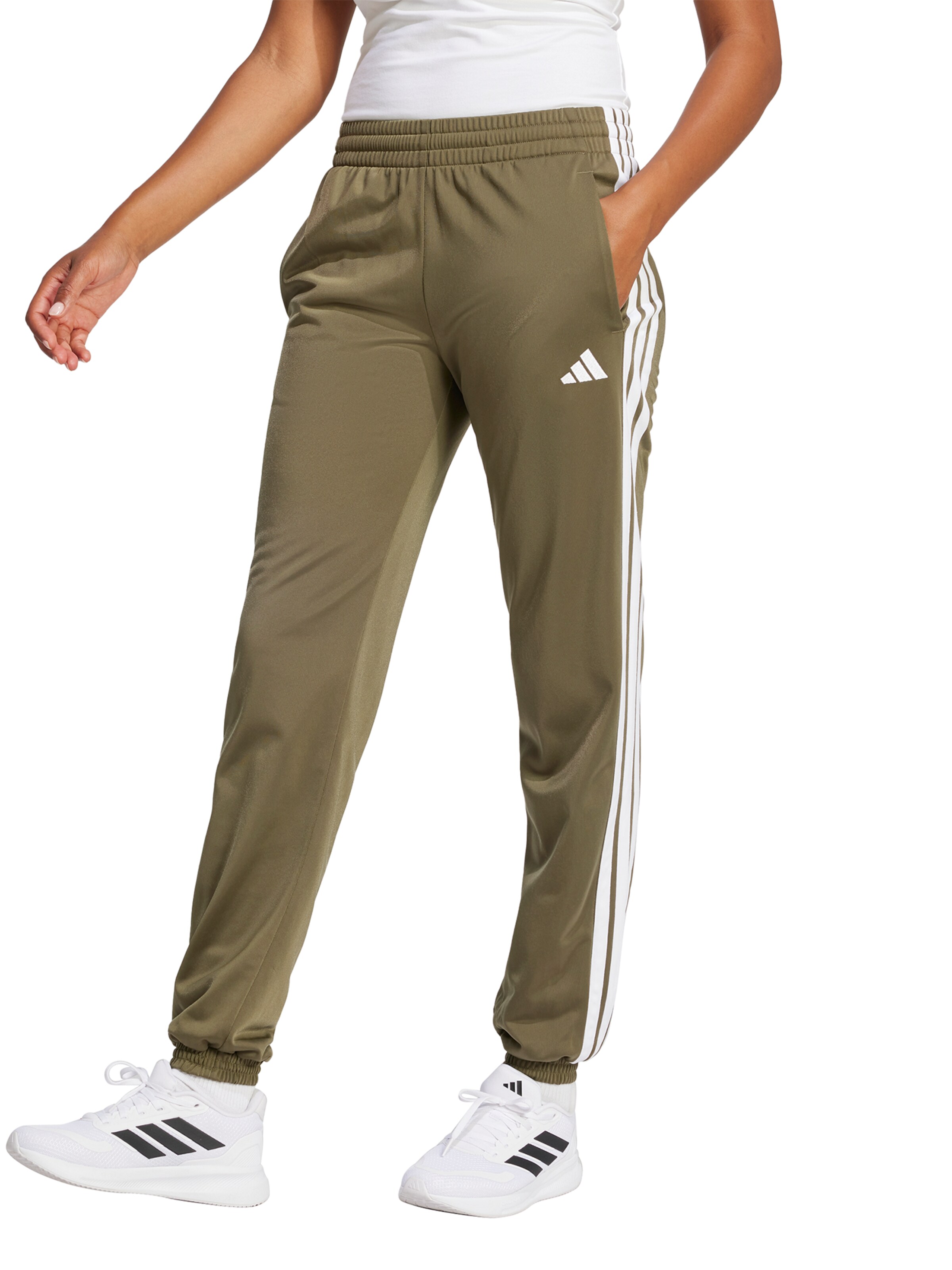 ADIDAS SPORTSWEAR Ozke Športne hlače | zelena barva: sprednja stran