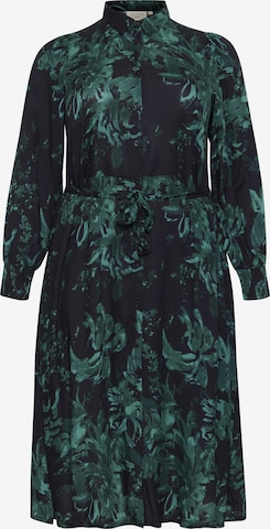 KAFFE CURVE Blusekjole 'Mona' i sort: forside