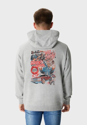 Oldskull Sweatshirt 'Xtreme Retro Rock Skull Graphic' in Grey