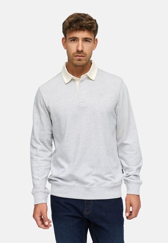 INDICODE JEANS Sweatshirt 'Disnar' in Grijs: voorkant