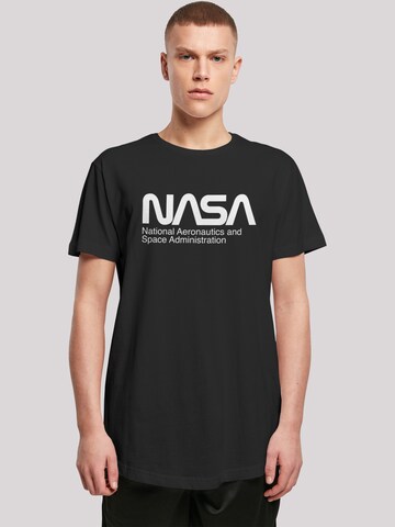 T-Shirt 'NASA Aeronautics And Space' F4NT4STIC en noir : devant