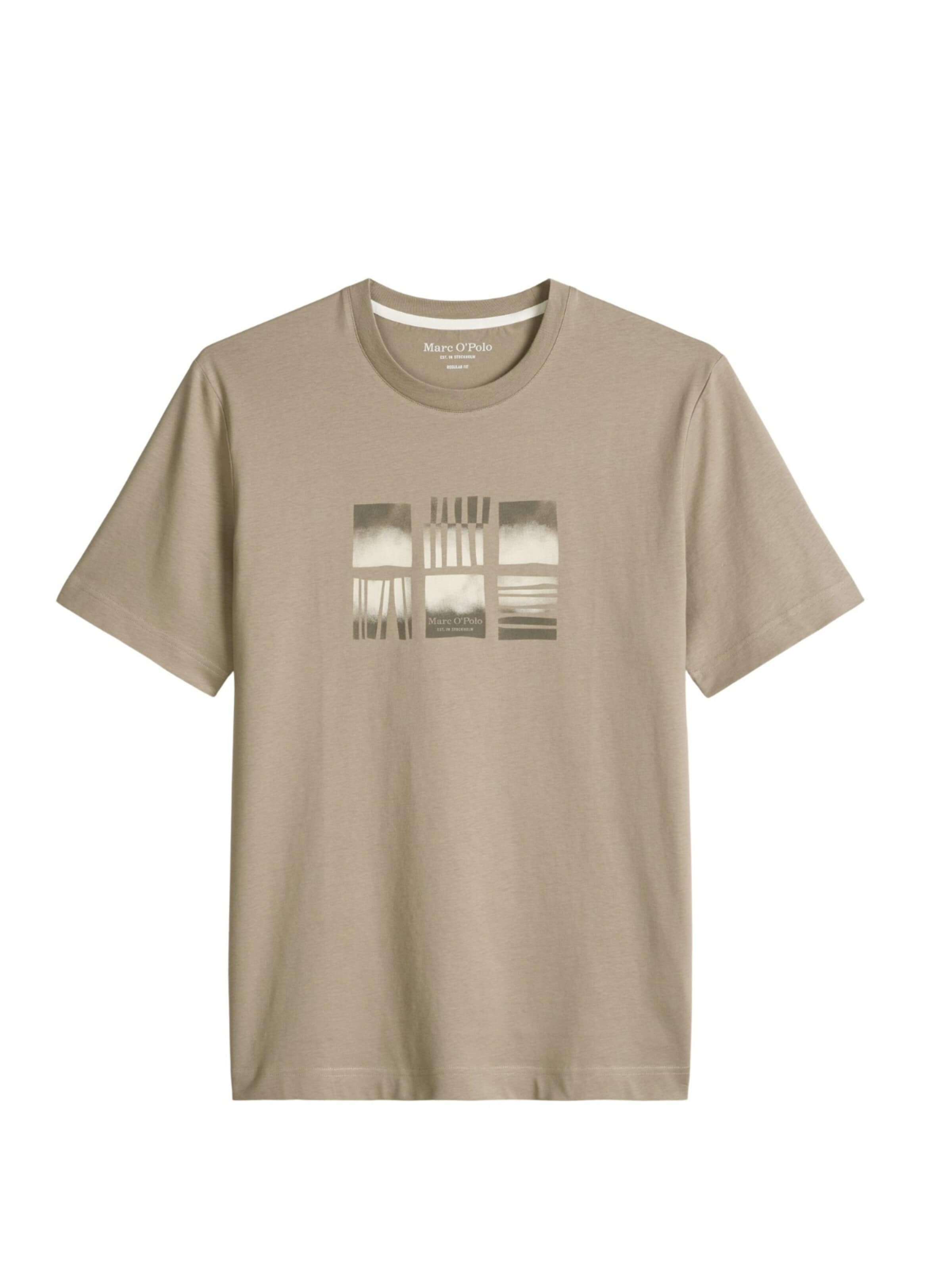 Marc O'Polo Shirt 'marc o'polo - Heren t-shirt' in Bruin: voorkant