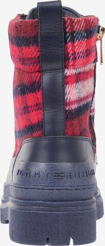 TOMMY HILFIGER Lace-Up Ankle Boots in Red