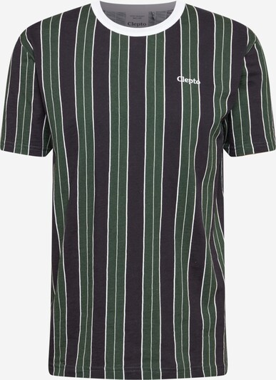 Cleptomanicx T-Shirt 'Soir' en bleu nuit / vert foncé / blanc, Vue avec produit