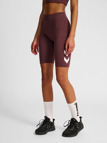 Hummel Skinny Sportsbukser 'Pulse' i brun: forside