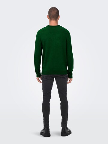 Only & Sons Sweter 'Xmas' w kolorze zielony