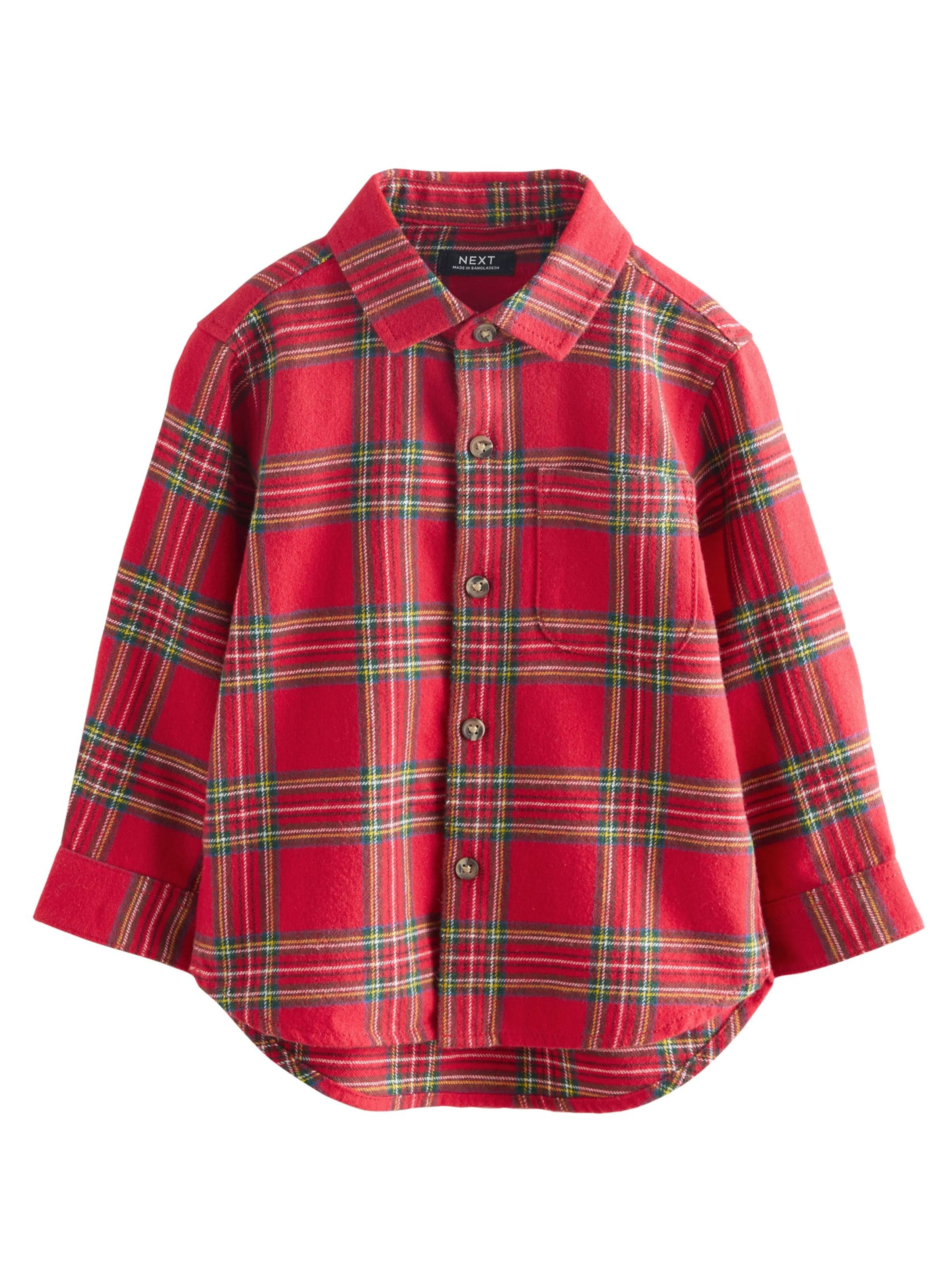 Next Regular fit Риза 'Weihnachten' в червено: отпред