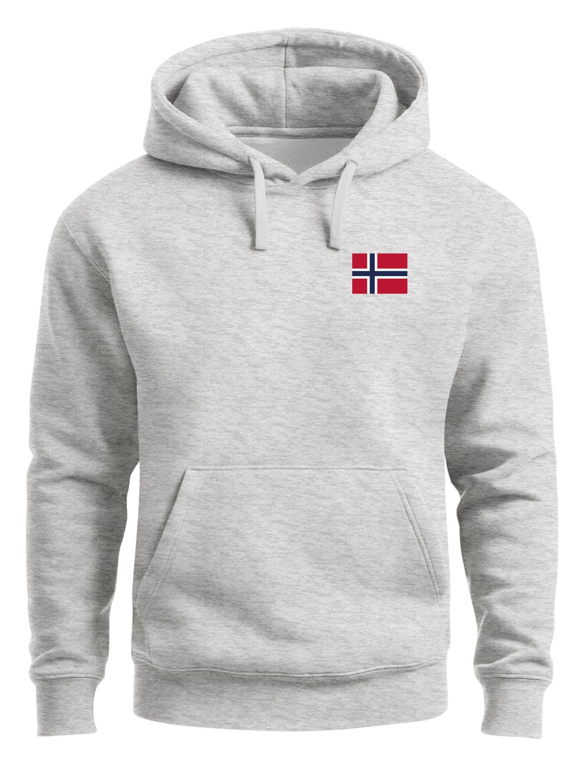 Neverless Sweatshirt 'Norwegen' in Grey: front