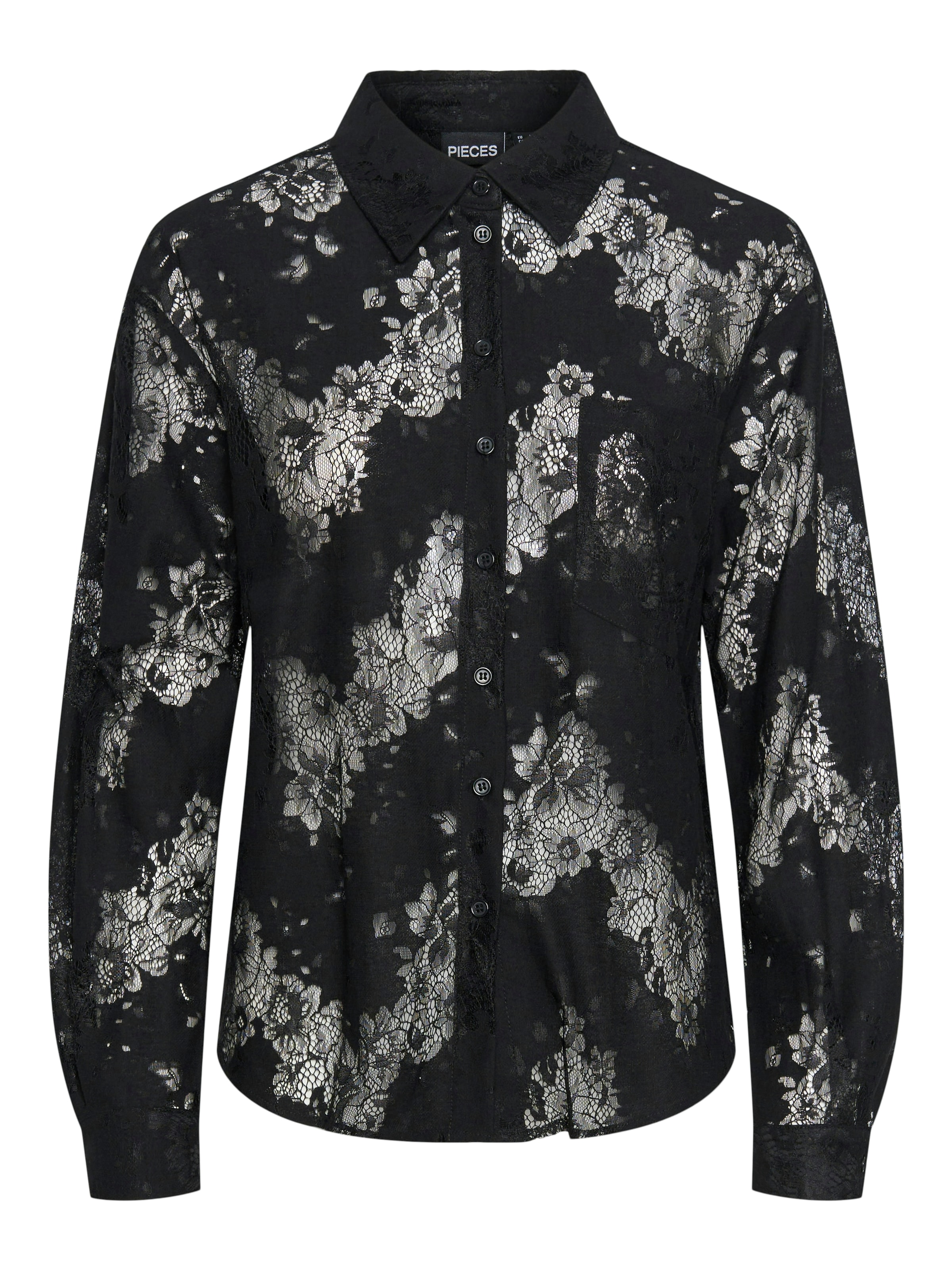 PIECES - Blusa 'PCNorinne' em preto: frente