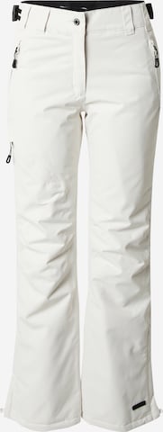 ICEPEAK Regularen Športne hlače 'CURLEW' | bela barva: sprednja stran
