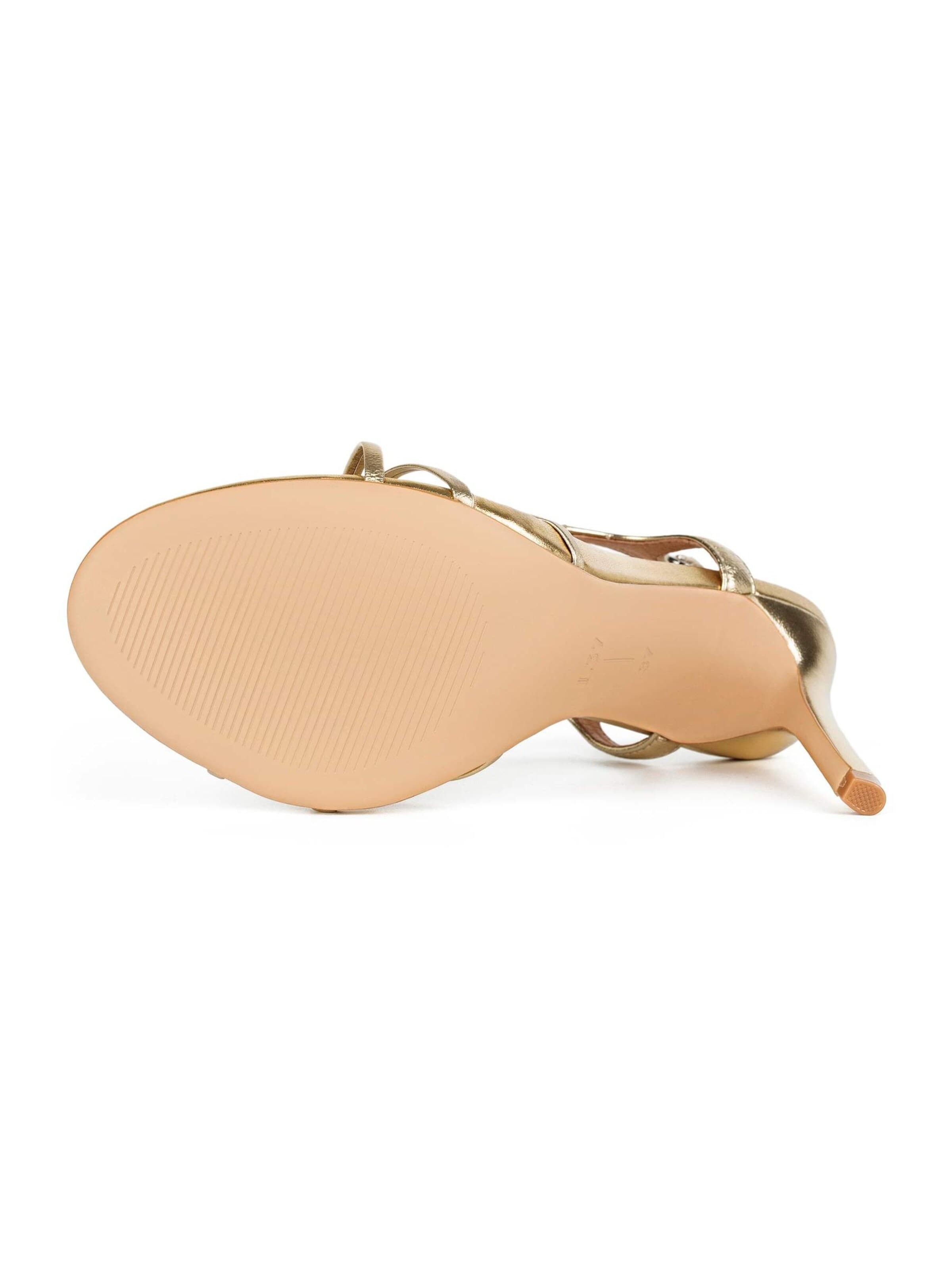 L37 HANDMADE SHOES - Sandália 'MOONLIGHT GLOW' em ouro