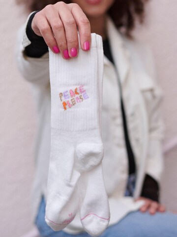 ooley Socken 'Peace Please'‌‌‌‌ in Weiß