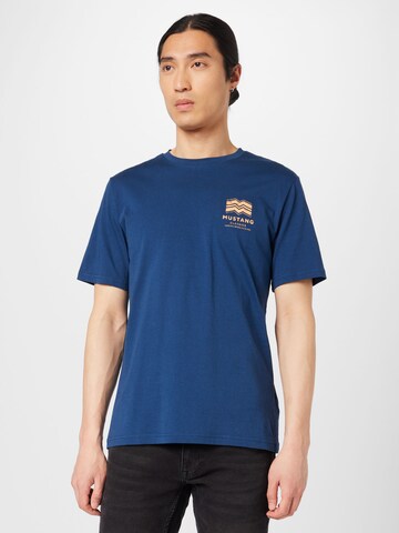 MUSTANG Shirt 'Alex' in Blauw: voorkant
