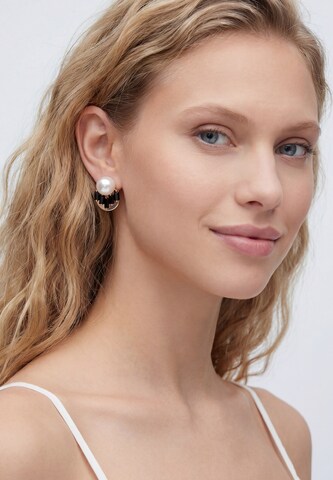 Boucles d'oreilles Gaya en noir : devant