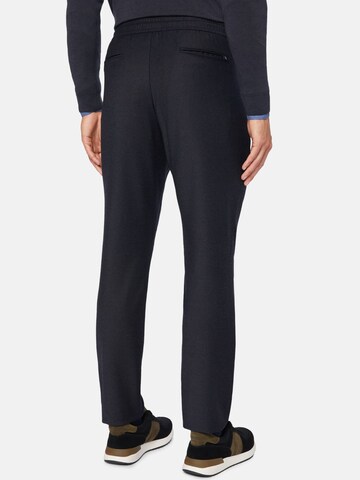 Boggi Milano Regular Pleat-Front Pants in Blue