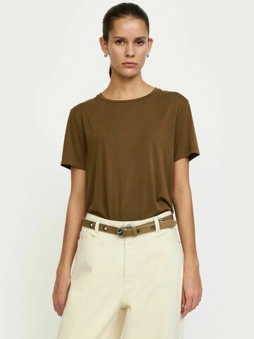 Soft Rebels - Top ' Ella ' en marrón: frente