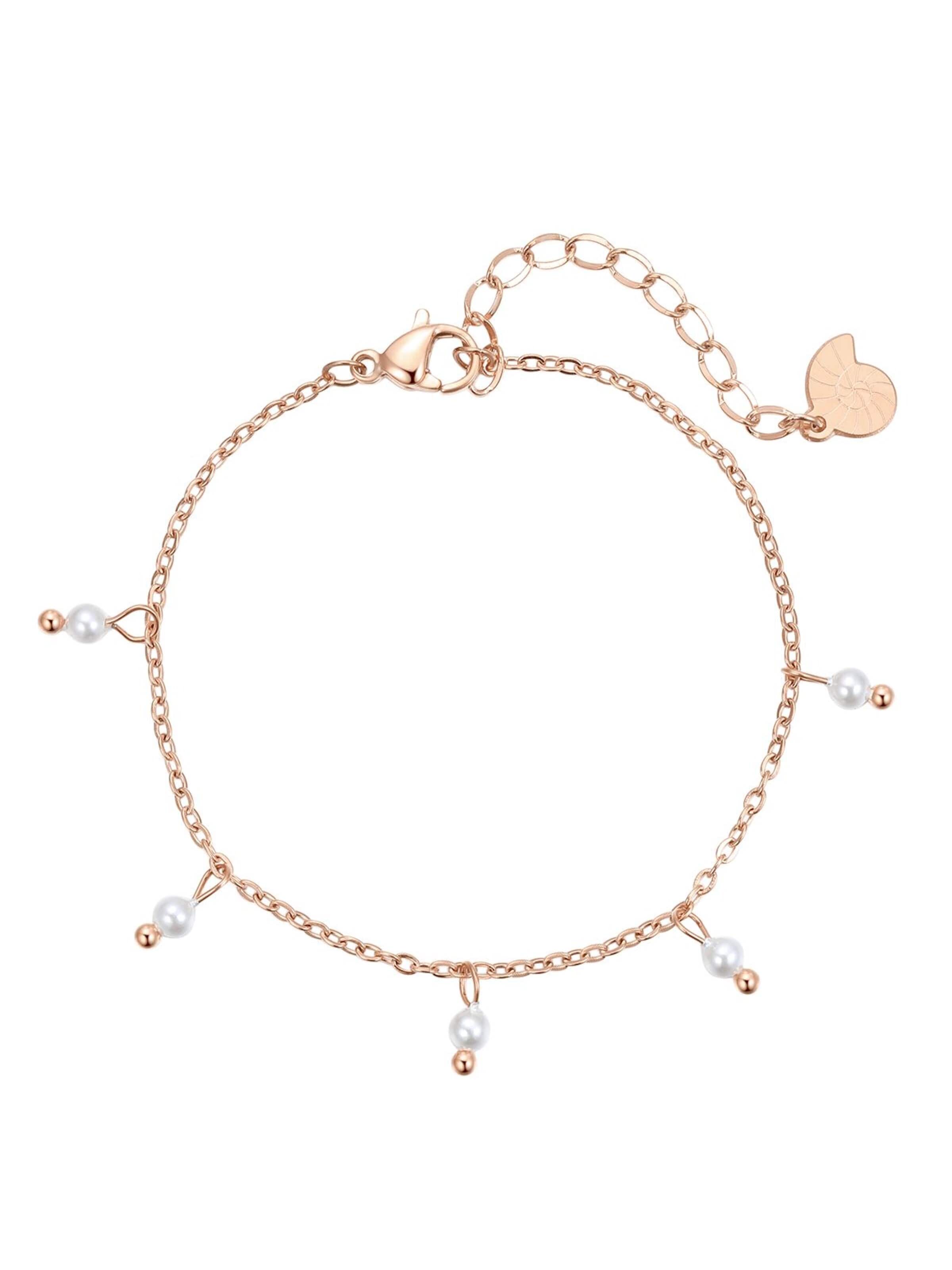 Hey Happiness Armband 'Cinque Pearl' in Goud