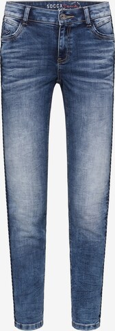 Soccx Slimfit Jeans in Blauw: voorkant
