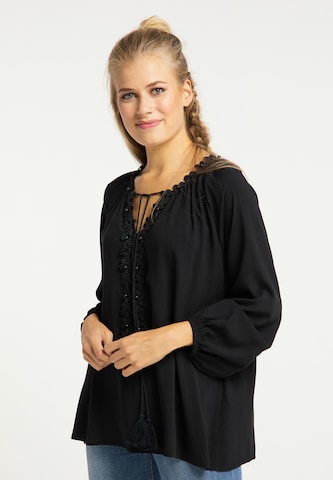 usha FESTIVAL Blouse in Zwart: voorkant