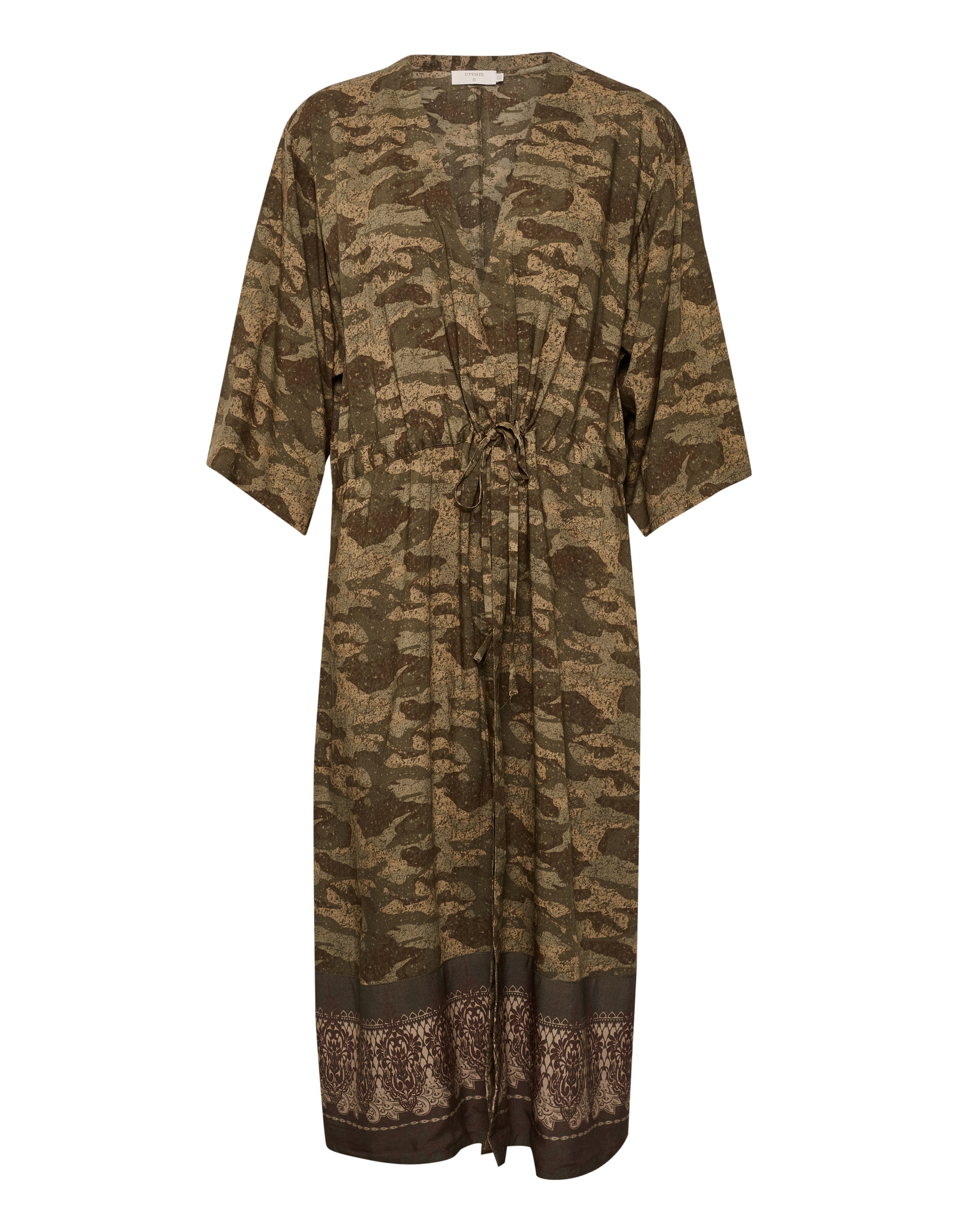 zaļš Cream Kimono 'Harnis': no priekšpuses