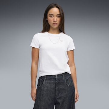 T-shirt 'Essentials Elevated' PUMA en blanc : devant